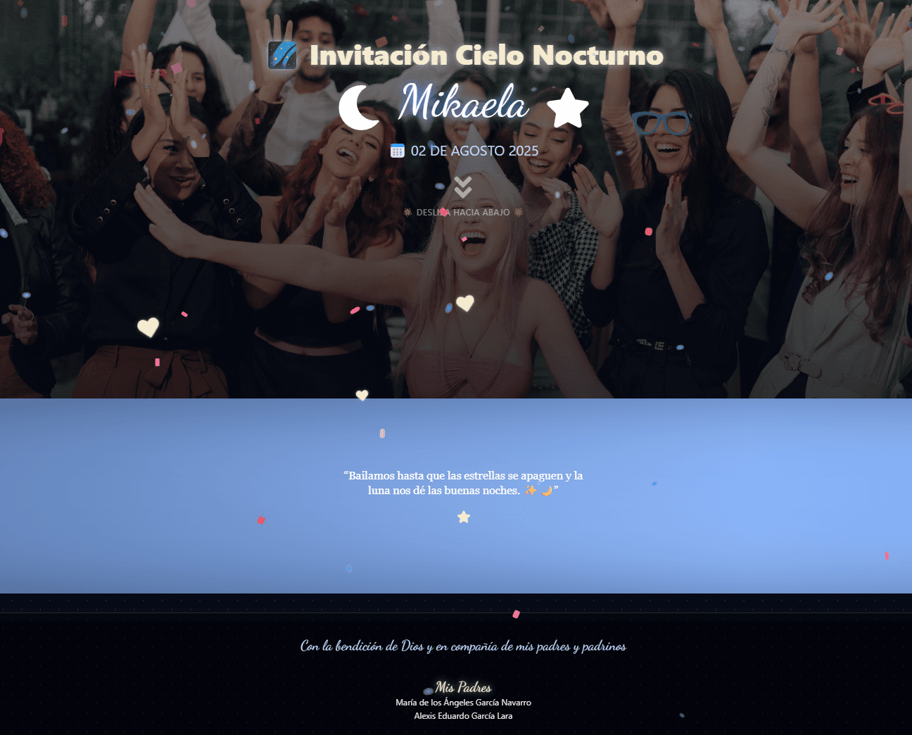 Invitación Cielo Nocturno